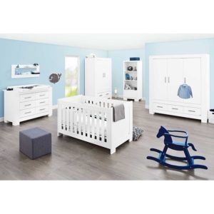 Bebek odasi Beyaz Mdf Lake Saf tasarımda Modern Bebek Odası Kombinasyonu